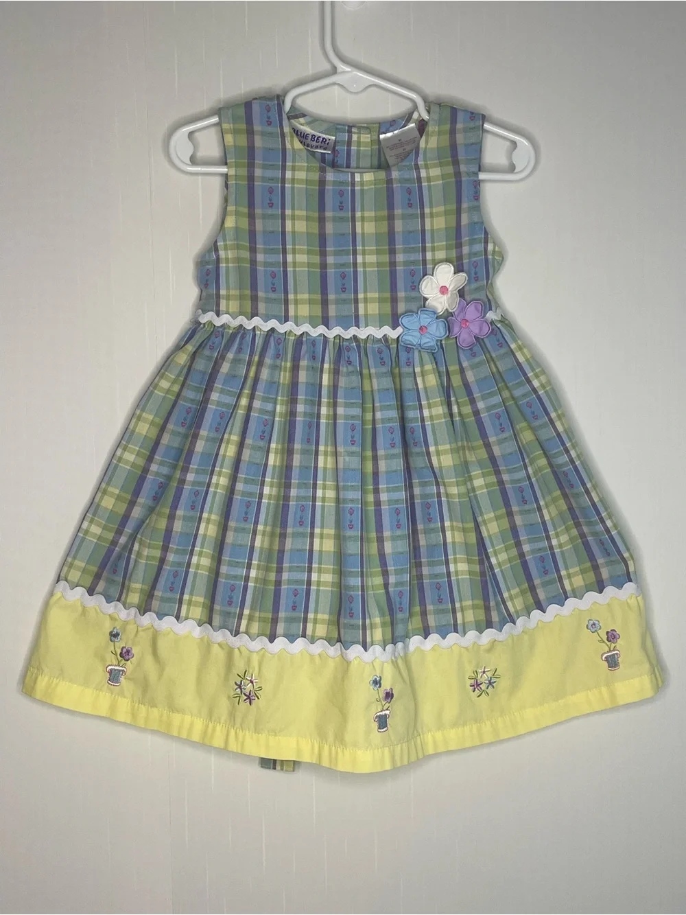 Blueberi Boulevard Plaid Easter Spring Dress Embroidery 2009 Girl 3T